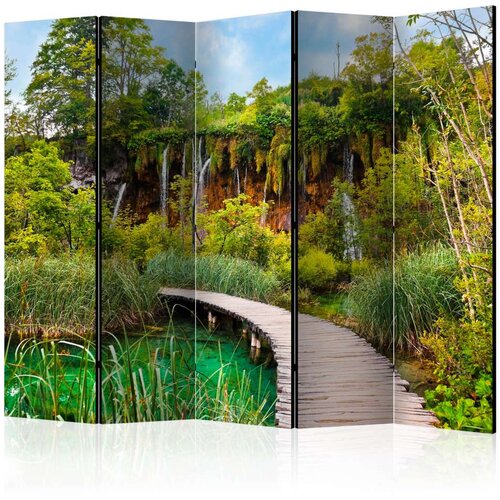  Paravan u 5 dijelova - Green oasis II [Room Dividers] 225x172 Slike
