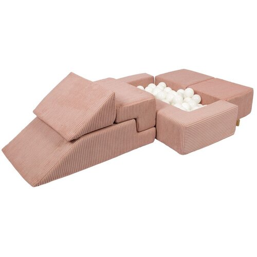 MeowBaby Igrali&amp;scaron;te od ružičaste korduro pjene 100x35x40 cm Montessori - Slike