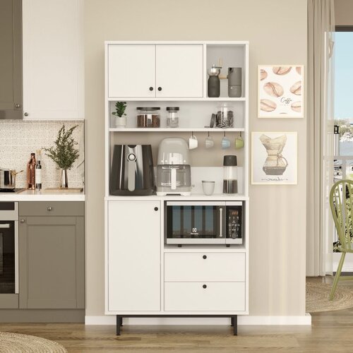 Hanah home Komoda RE4-W, 88x180x35,5 cm, Biserna Cene