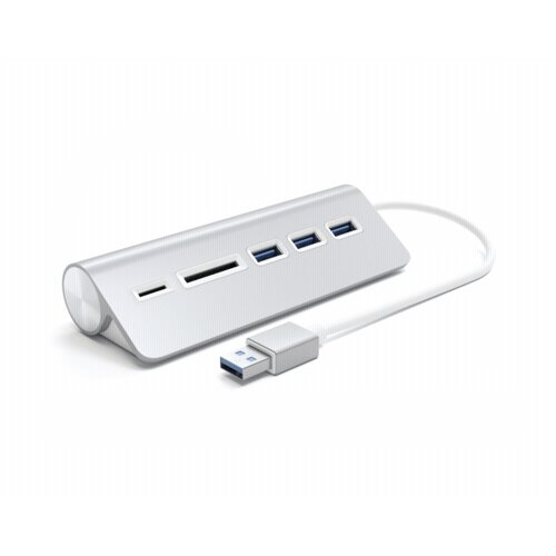 Satechi Aluminum USB 3.0 Hub &amp;amp; Card Reader silver Slike