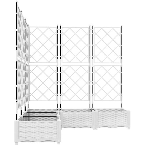 Vrtna saksija 5 pcs Bijeli 120 x 120 x 125,5 cm Plastika Slike