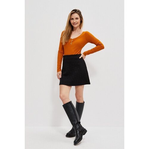 Moodo Mini skirt with geometric embossing Slike