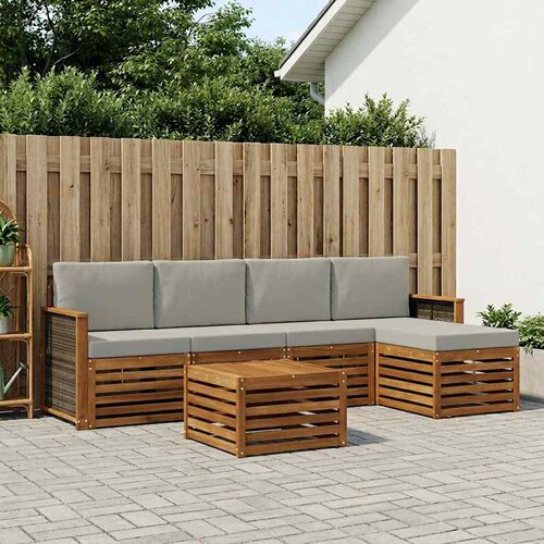  Set vanjskih sofa 6 kom. Prirodna i svjetlosiva Cijene