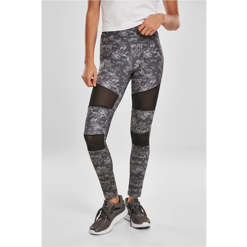 Urban Classics Women's Camo Tech Mesh Leggings, Dark Digital Camouflage