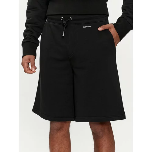Calvin Klein Športne kratke hlače Nano Logo K10K112689 Črna Regular Fit
