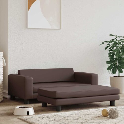  Krevet za pse s produžetkom smeđi 100 x 50 x 30 cm umjetna koža Cene