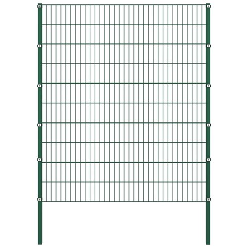 VidaXL Ograjni paneli s stebrički železo 1,7x2 m zeleni, (20982744) Slike