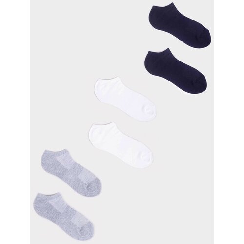 Yoclub Unisex's Ankle Thin Cotton Socks Patterns Colours 3-Pack SKS-0094U-0000 Cene