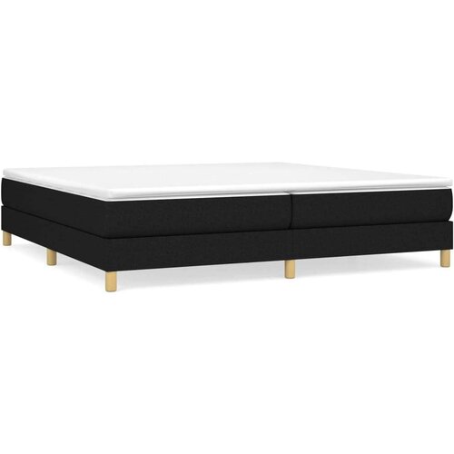 VidaXL Okvir za krevet s oprugama crni 200 x 200 cm od tkanine Slike
