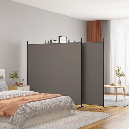 Sobna pregrada s 4 panela antracit 698 x 180 cm od tkanine Cijene