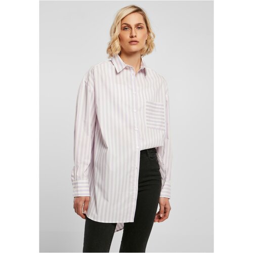 UC Ladies Ladies Oversized Stripe Shirt white/lilac Cene