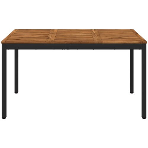  Stol za večeru u vrtu Prirodna i crna 141 x 80,5 x 75 cm Slike
