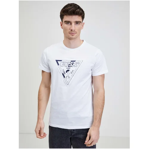 Guess White Men's T-Shirt - Men's