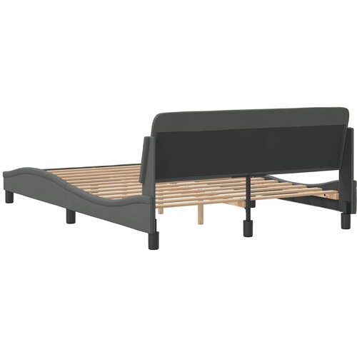  Okvir za krevet Dover tamnosivi 140 x 190 cm od tkanine Slike