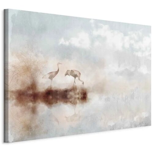  Slika - Cranes in the Morning (1 Part) Wide 60x40 Na talijanskom platnu Cijene