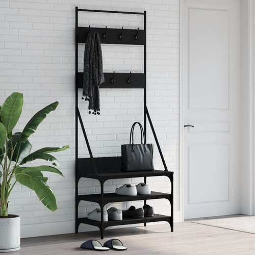 vidaXL Regal za oblačila s prostorom za čevlje črn 70x40x184 cm Cene