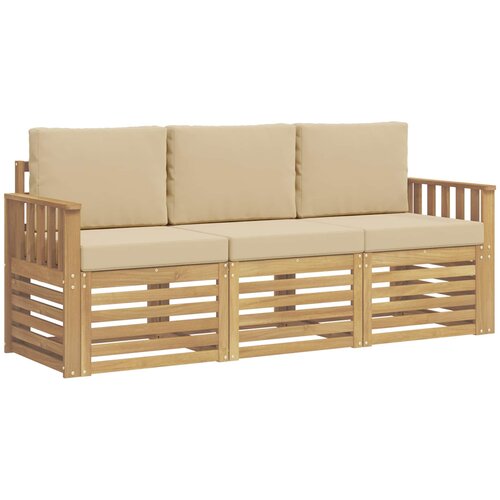  Setovi sofa 3 kom. Bijela i bež Polyester 189.5 x 63 x 73 cm Slike