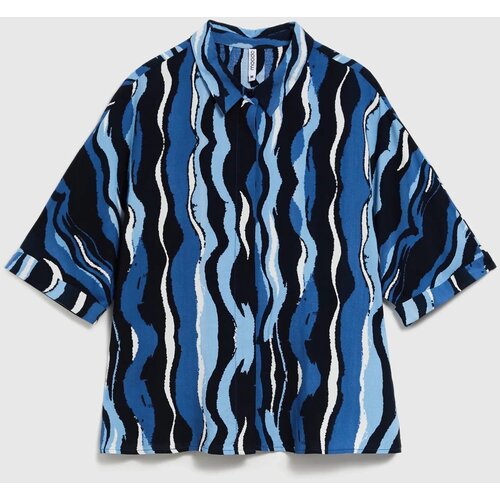 Moodo Women&amp;#039;s shirt with pattern - navy blue Slike