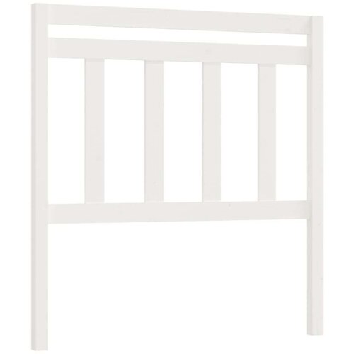  Uzglavlje za krevet bijelo 106 x 4 x 100 cm od masivne borovine Slike
