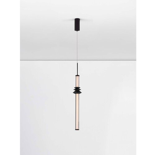 Nova Luce Mat črna keramična LED zatemnitvena viseča svetilka s senčilom iz akrilnega stekla &amp;oslash; 8 cm Stalactite &amp;ndash; Slike