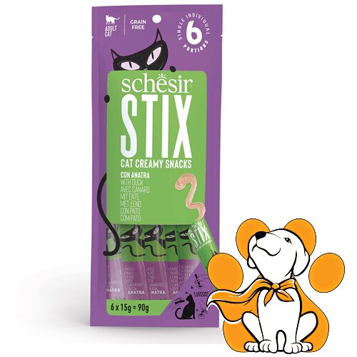 Schesir stix Cat Creamy Snacks Duck 6x15g, Poslastice Sa Pačetinom Cene