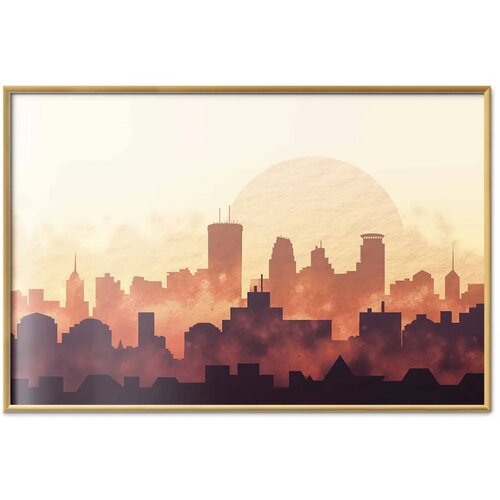  Plakat - City Heat 30x21 Zlatni okvir Slike