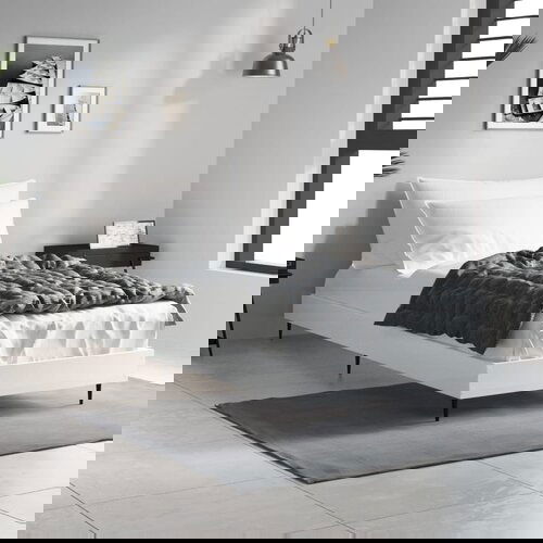 VidaXL Okvir za krevet bijeli 90x190 cm konstruirano drvo Slike