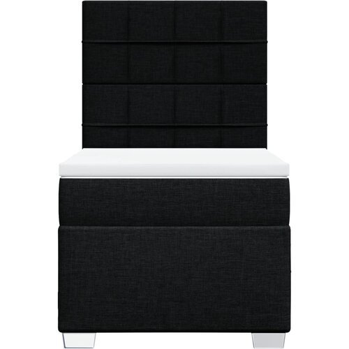 Box spring krevet s madracem crni 80 x 200 cm od tkanine Slike