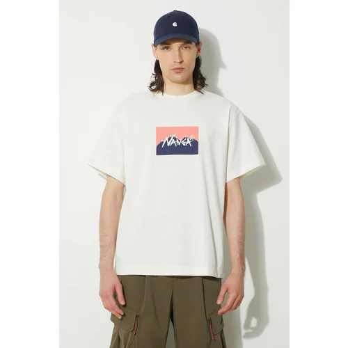 Nanga Majica kratkih rukava × Jerry Ukai Eco Hybrid Logo Tee za muškarce, boja: bijela, s tiskom, NW2411.1G805.C
