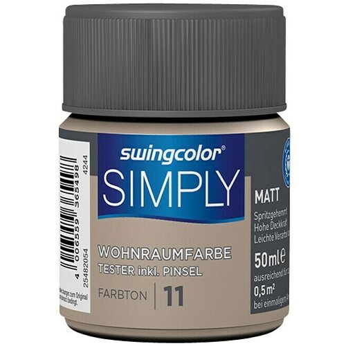 SWINGCOLOR NOTRANJA DISPERZIJSKA BARVA SIMPLY ŠT.11 (50 ml, rjava) Cene