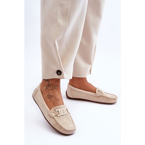  Women&amp;#039;s Stylish Suede Moccasins Beige Rabell Slike