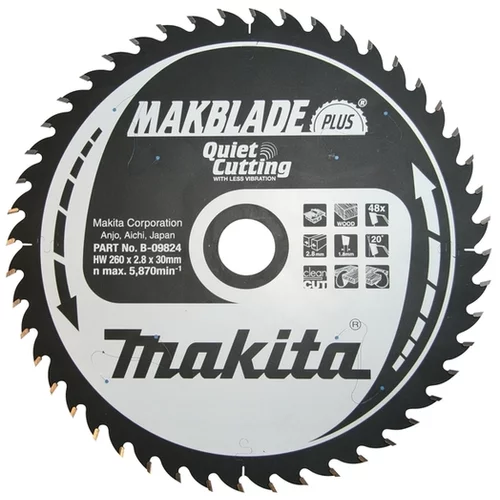 Makita TCT žagin list MAKBlade Plus 260mm B-09824