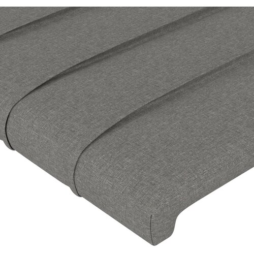  LED uzglavlje tamnosivo 180x5x118/128 cm od tkanine Slike