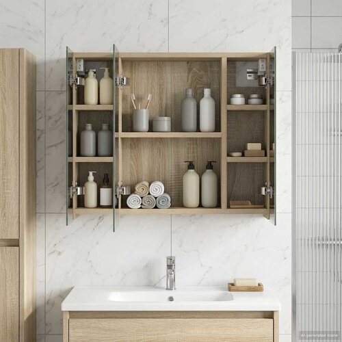  Kupaonski ormar s ogledalom Sonoma hrast 60 x 14,5 x 50 cm Cijene