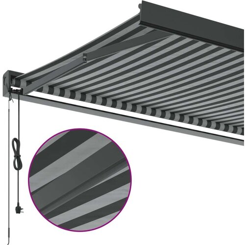VidaXL Tenda na uvlačenje antracit-bijela 3 5x2 5 m tkanina i aluminij Slike