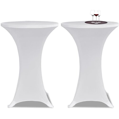 Maison Chic Prevleka za zunanjo pohi&amp;scaron;tvo - Pregrinjalo za visoko mizo &amp;Oslash;60 cm belo raztegljivo 4 kosi, (21795216) Slike