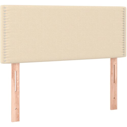 Maison Chic posteljno vzglavje - vzglavna omarica - nočna omarica krem 80x5x78/88 cm blago, (21705280) Slike
