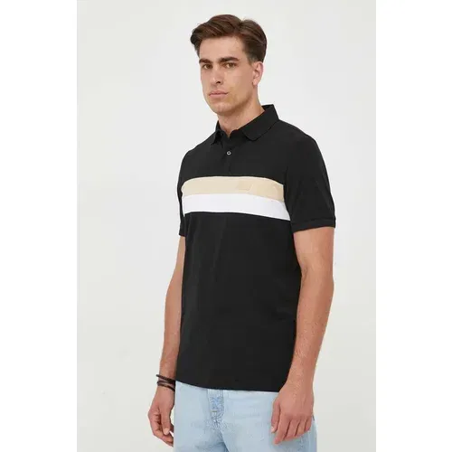 Karl Lagerfeld Polo majica za muškarce, boja: crna, s uzorkom
