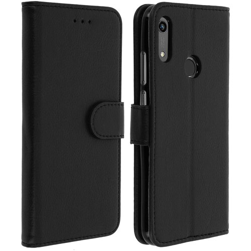 AVIZAR folio case huawei Y6 2019 , honor 8A z držalom za kartico - crna, (20616175) Cene