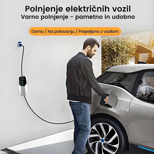 JUNSUN Prenosni hitri polnilnik za električna vozila 3,5/7/11/22kW, 6-32A, EV polnilec s 5 m kabla 4 adapterji, (21989616) Slike