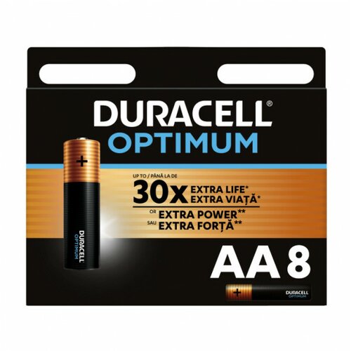 Duracell alkalne baterije AA EL_DUR-OPT-LR6/BP8 Cene
