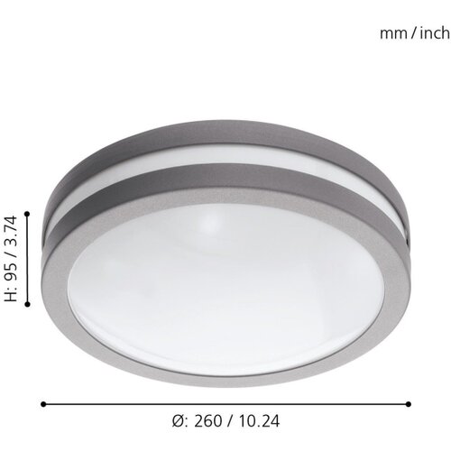 Eglo 33572 - LED prigu&amp;scaron;iva kupatilska svetiljka LOCANA-C 14W/230V IP44 srebrna Slike