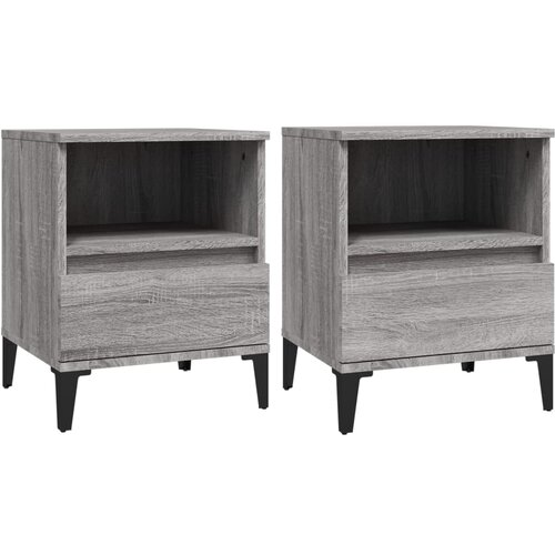 Maison Chic Dvo delni komplet Nočne omarice - Nočne mize Siva sonoma 40x35x50 cm, (21687645) Slike