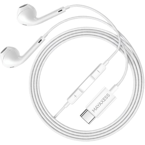 Oem Mayaxess, Žične USB-C slu&scaron;alke za Pixel 9 Pro XL z vgrajenim mikrofonom, Bela, (5000299421) Cene