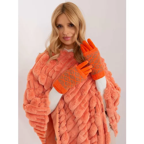 Fashion Hunters Orange warm women's gloves