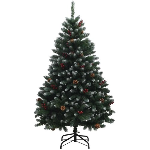  Umjetno božićno drvce zeleno s kuglicom 180 cm 300 LED lampica - Zelena s mraženim vrhovima &amp;Oslash; 90 x 180 cm s 300 LED dioda i ruži Slike