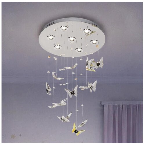  LED kristalna stropna svetiljka MURU LED/24W/230V prečnik 40 cm sjajni hrom + daljinski upravljač Cene