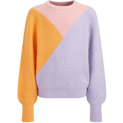 WE Fashion Pulover svetlo lila / oranžna / roza Slike