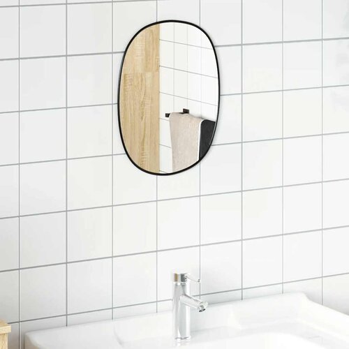  Zidno ogledalo crna 40x30 cm Slike