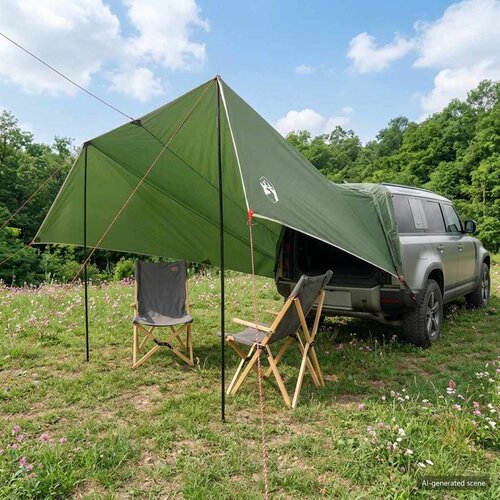 Nadstrešnica za vozilo s krovom Zelena 518 x 580 x 215 cm Cijene